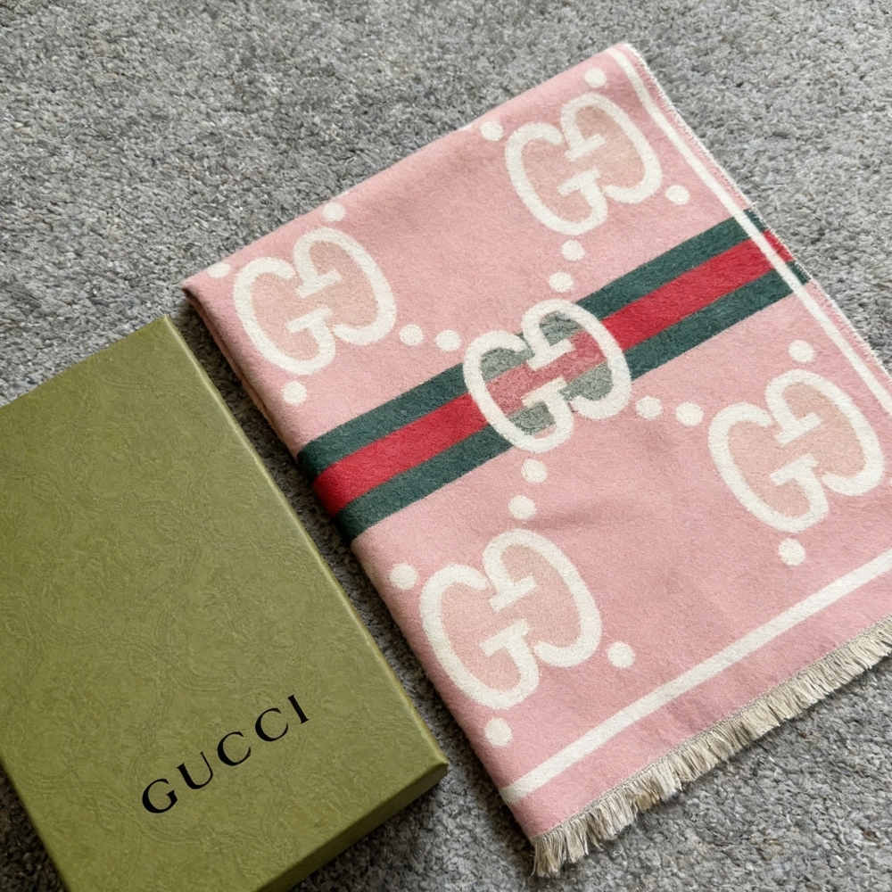 GUCCI Jumbo GG Monogram Scarf